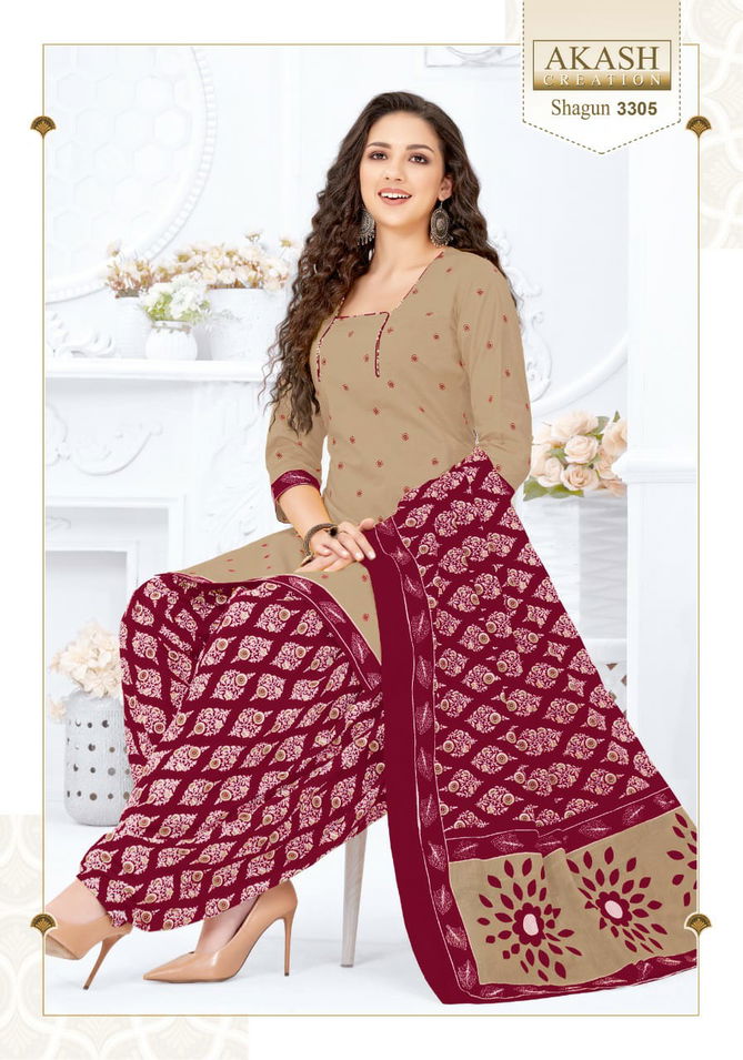 Akash Shagun 33 Cotton Printed Regular Wear Dress Material Collection